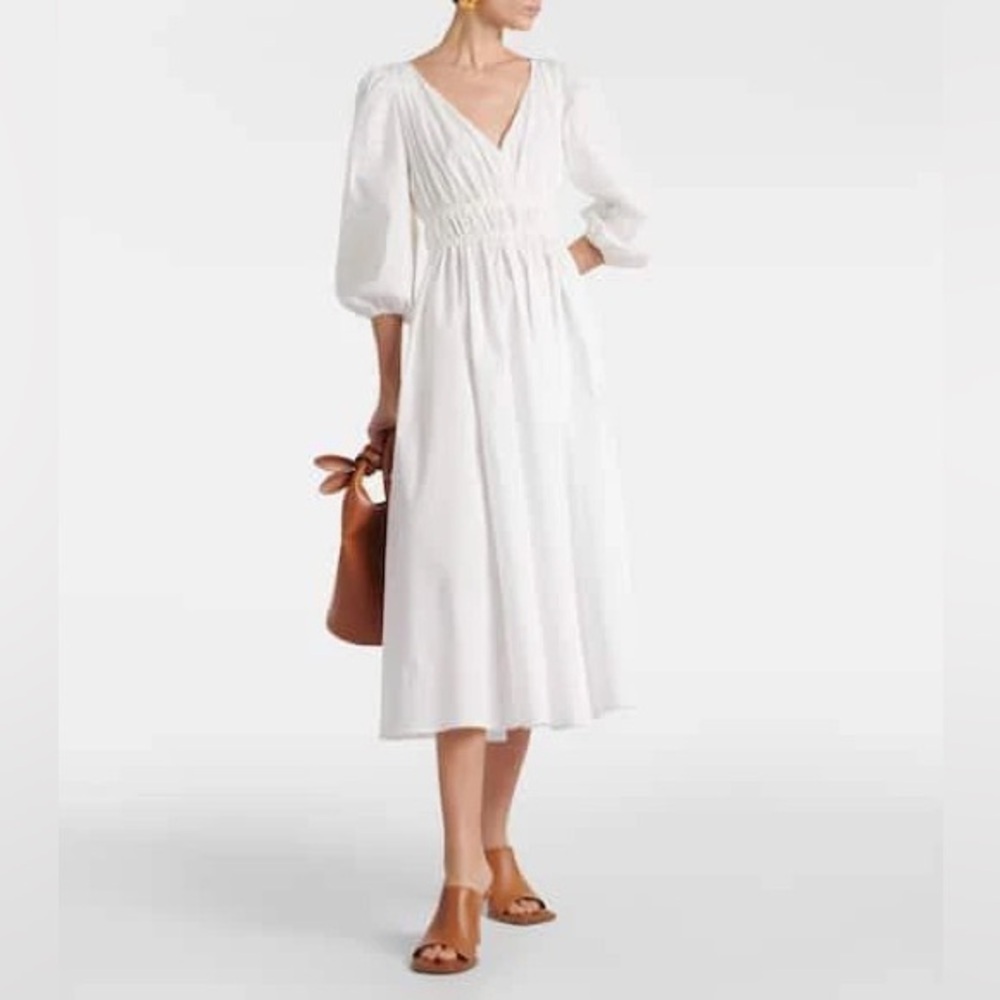 Altuzarra Kathleen Shirred Surplice Maxi Dress In White Sz 44 Us 12 1995$ — image 2 of 8